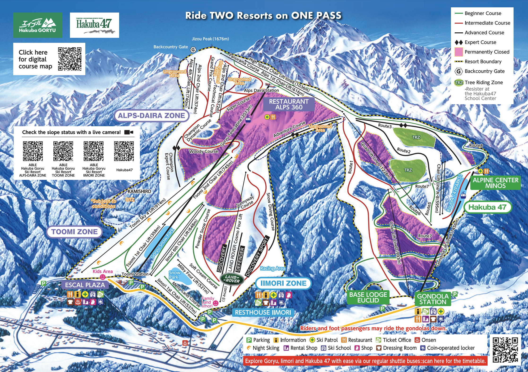 Hakuba Goryu Ski Map