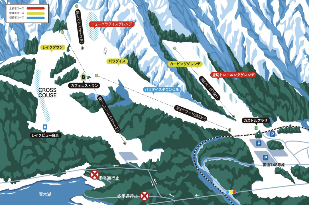 Hakuba Sanosaka Ski Map