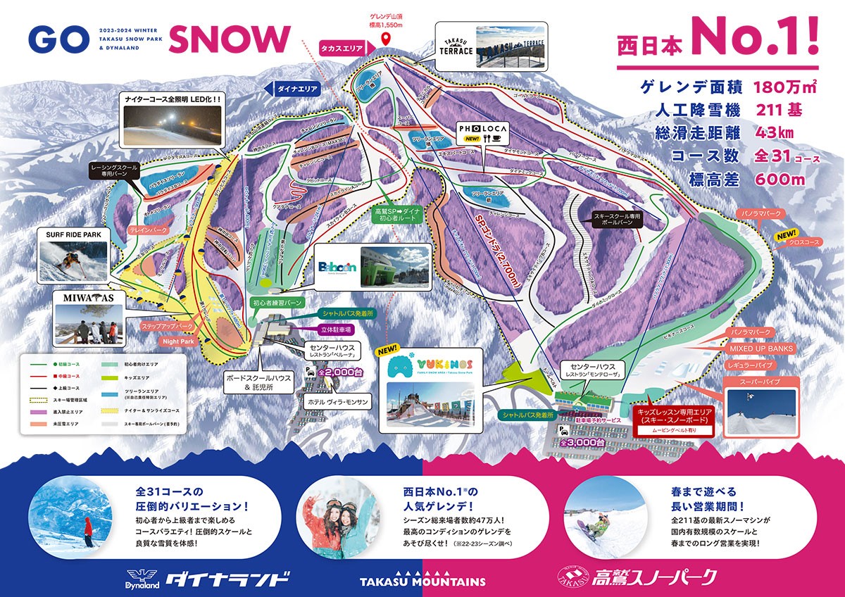 Takasu Snow Park Ski Map