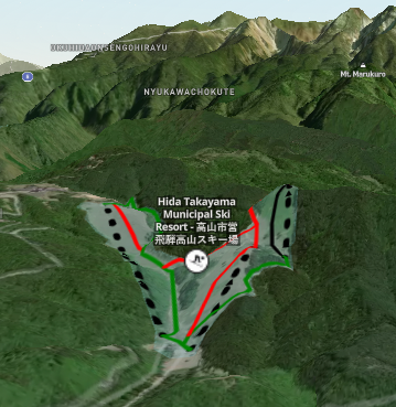 Hida Takayama Municipal Ski Resort map