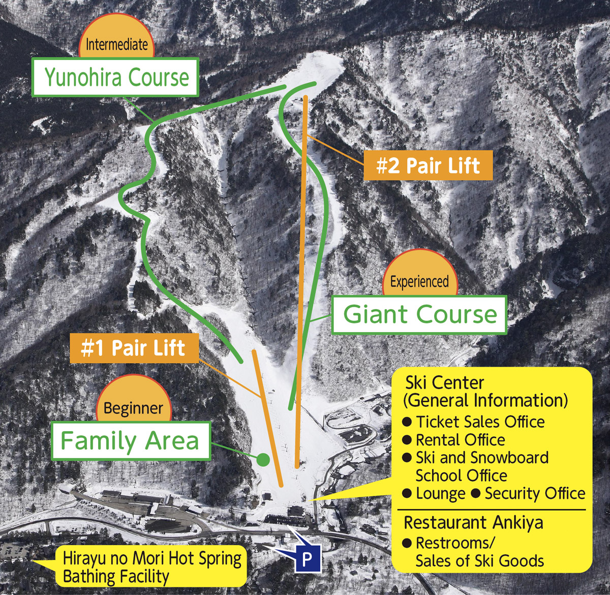 Hirayu Onsen Ski Area lgo map